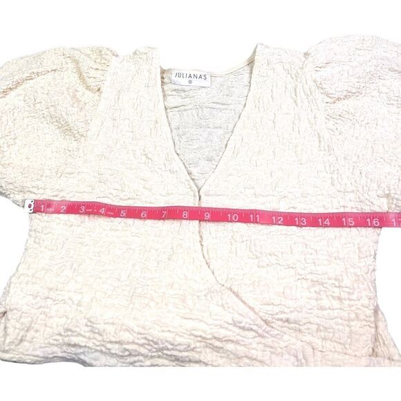 JULIANA’S Ivory V Neckline Wrap Top - Picture 6 of 11